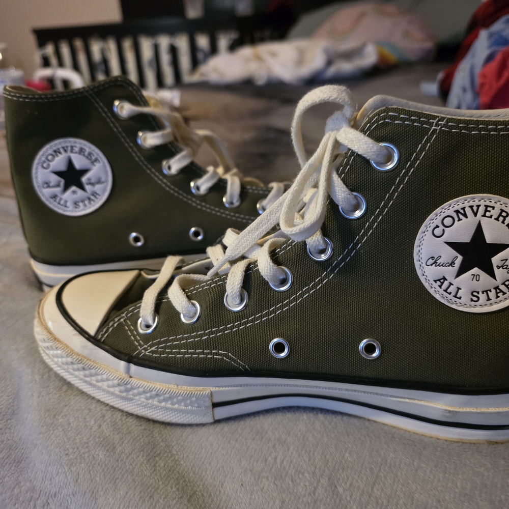 Converse Olive Green High Top Chuck Taylor Sneakers